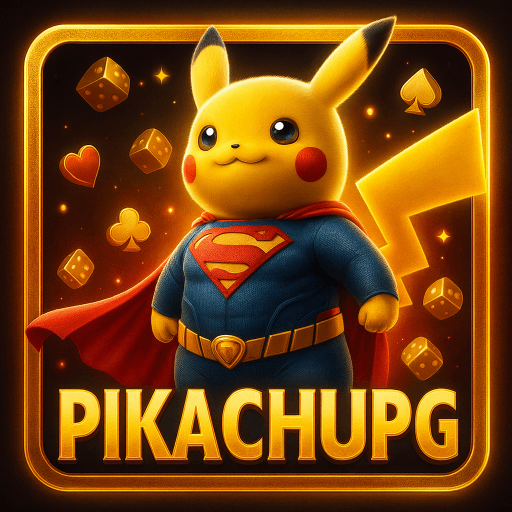 Imagem promocional da PIKACHUPG mostrando a plataforma e suas vantagens